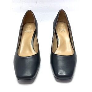 Easy Spirit Women's Dorian eFlex Block Heel Pumps Black Leather Size 7M NWT/BOX